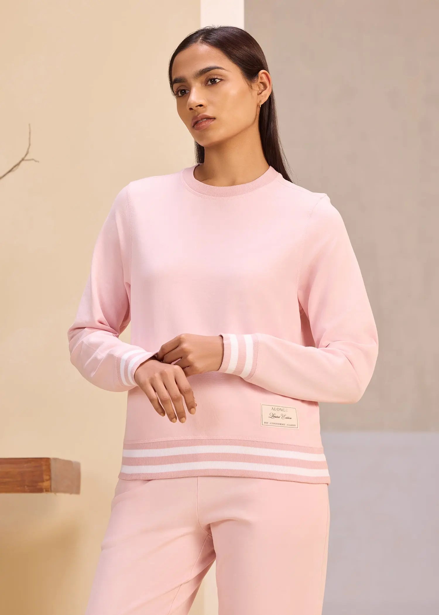 Yarn Dyed Rib iCotton Sweatshirt Alonge