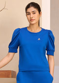 iCotton Pouf Sleeve Top Alonge