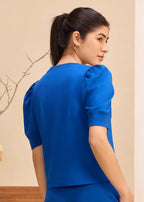 iCotton Pouf Sleeve Top Alonge