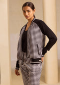 Houndstooth iCotton Zipper Jackets Alonge