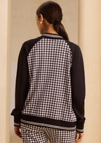 Houndstooth iCotton Zipper Jackets Alonge