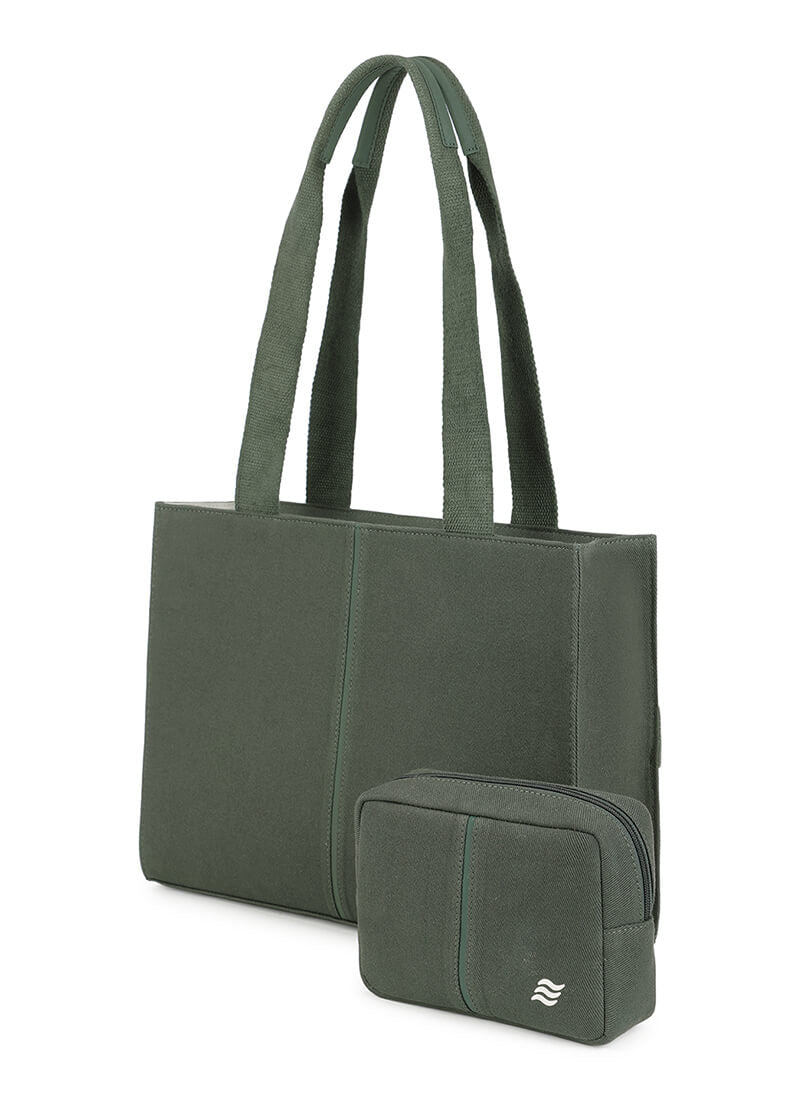 Iris Tote | Green |  Work Tote Bag