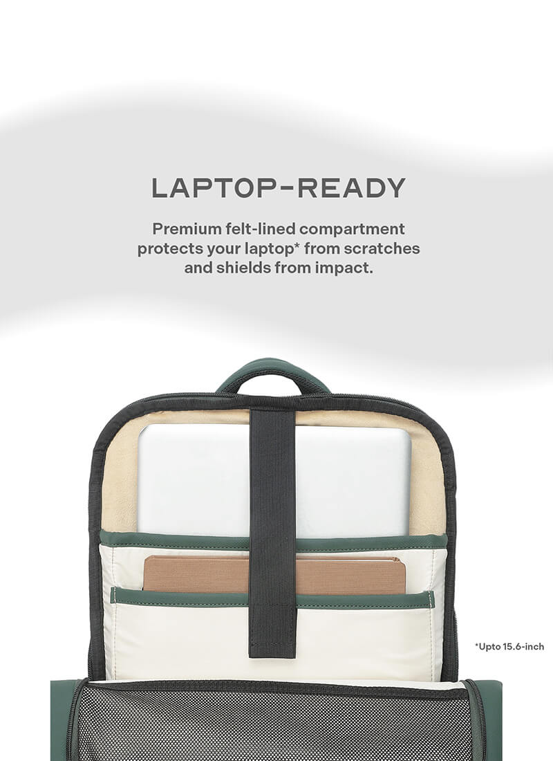 Stark Backpack | Green |  Everyday Laptop Backpack