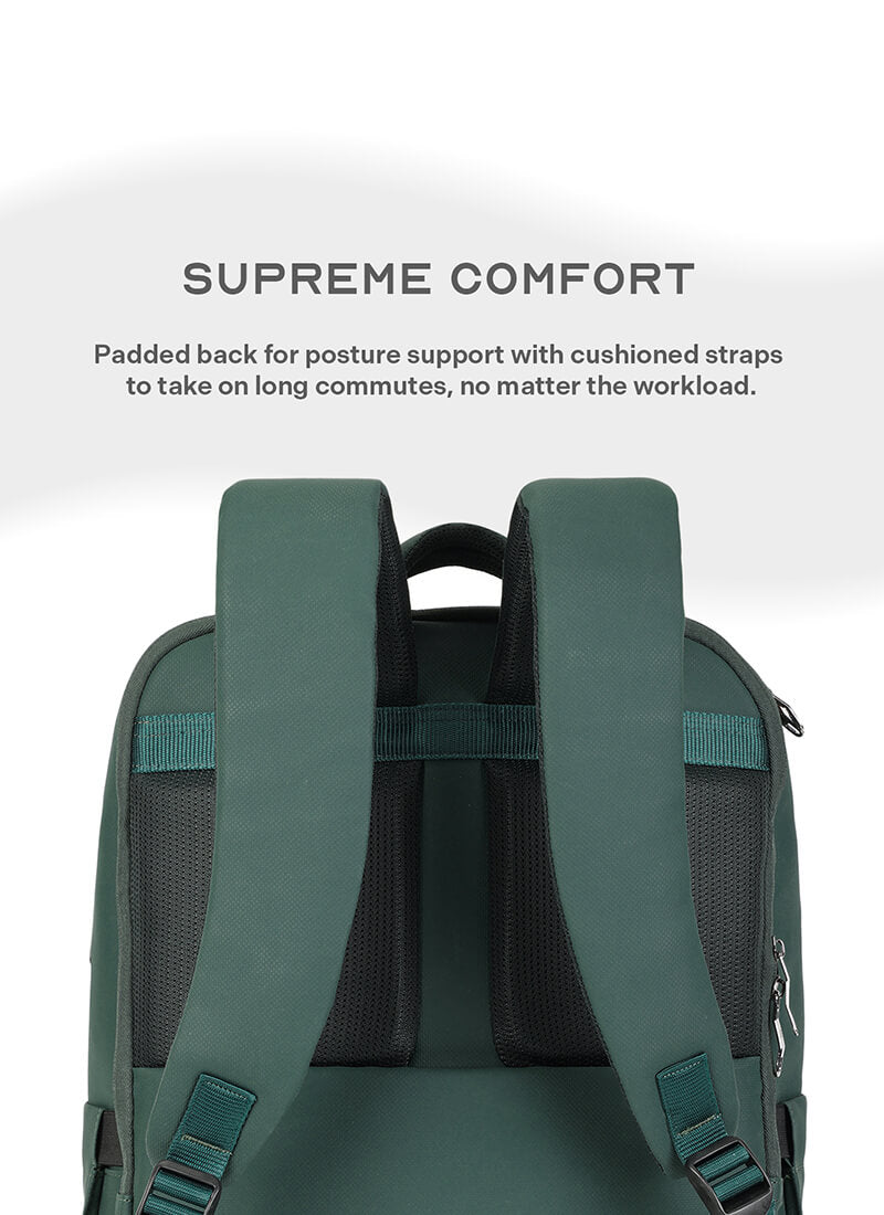 Stark Backpack | Green |  Everyday Laptop Backpack