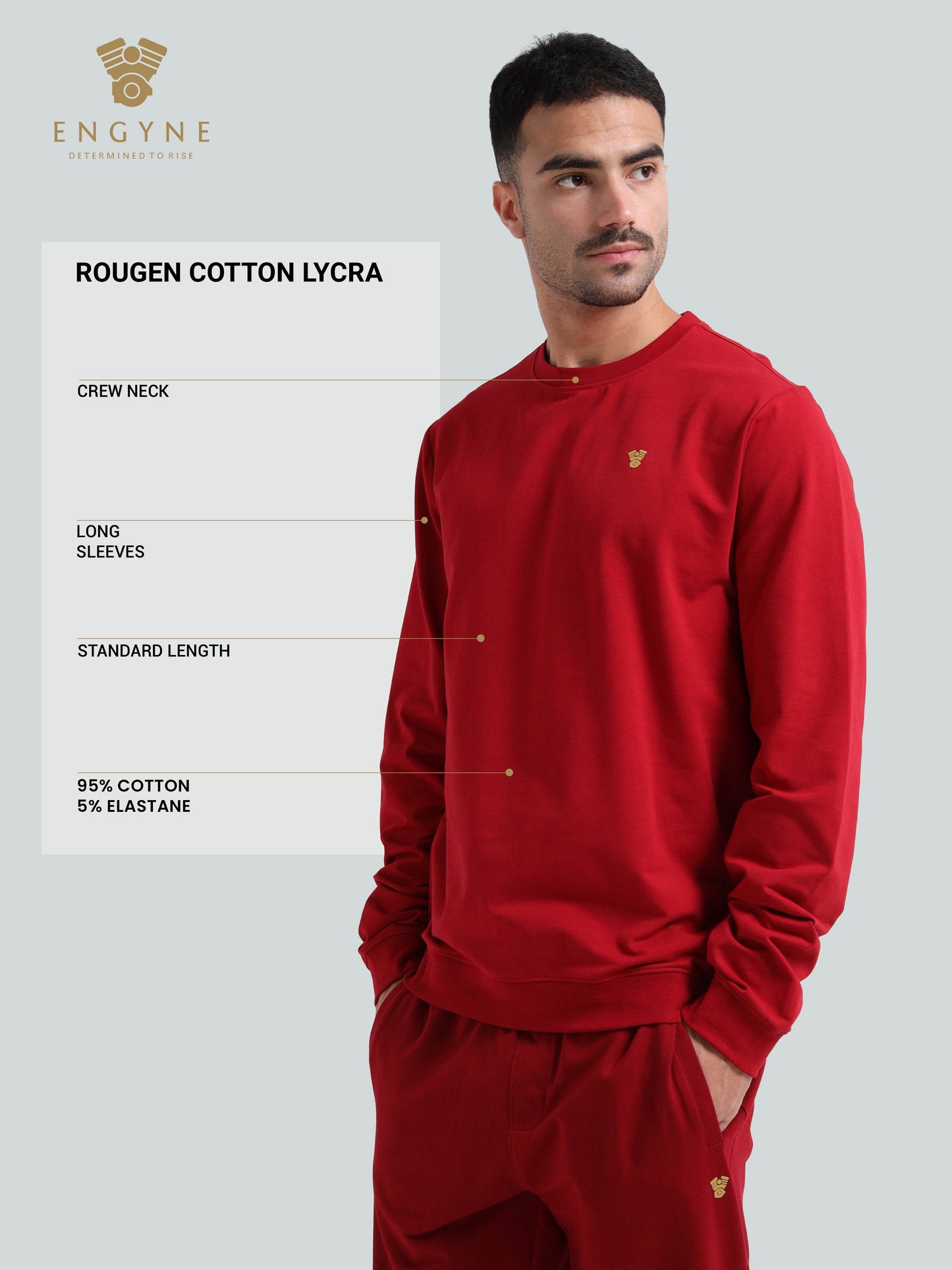Dark Red Crewneck Sweatshirt