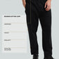 Contrast Cut & Sew Loop Knit Mens Black Track Pants