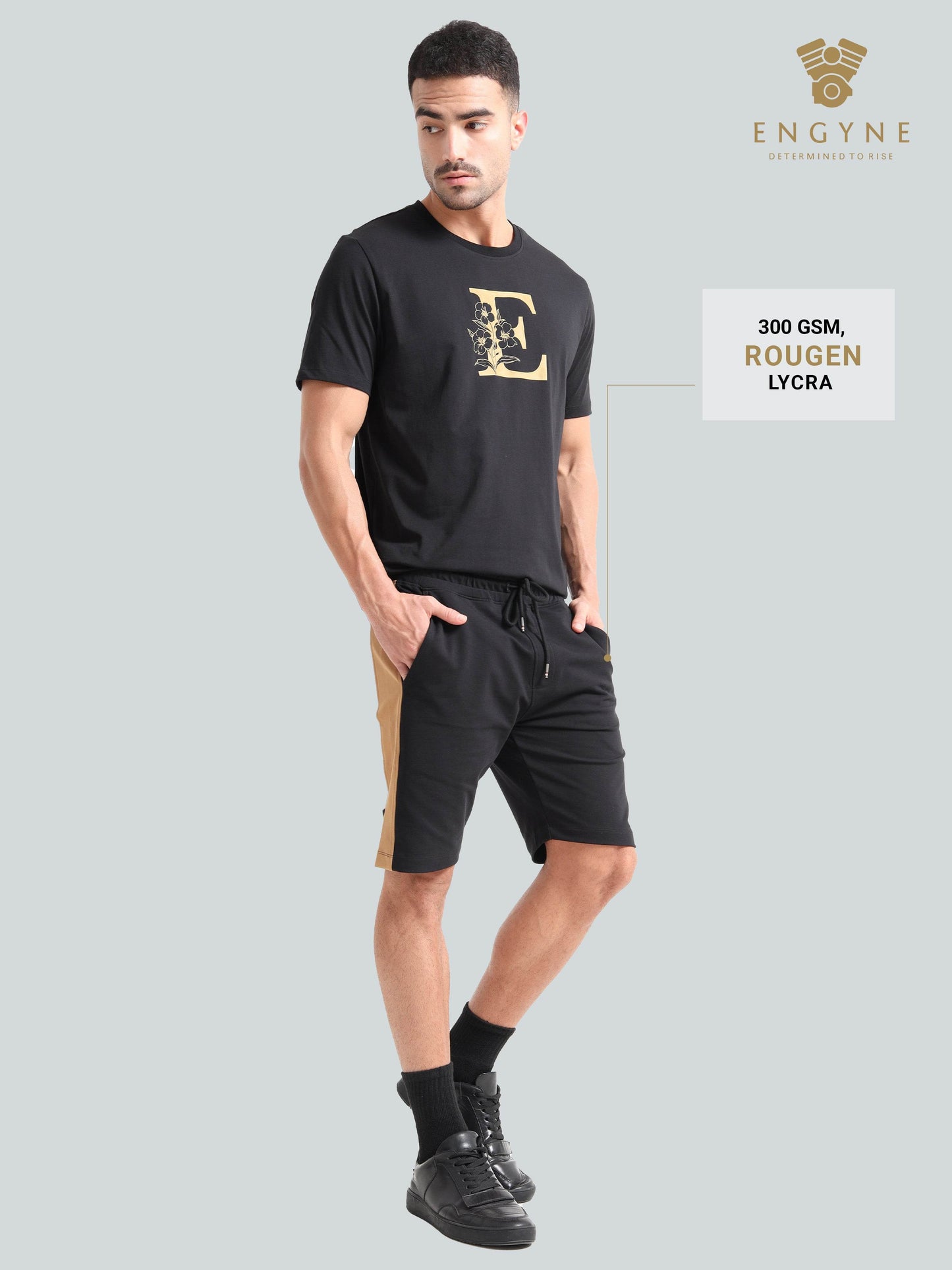 black printed t shirt