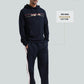 Engyne Contrast Cut & Sew Track Pant – Rougen Cotton Loop Knit Navy
