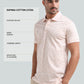  Light Pink Rotary Pigment Printed Men Polo Jersey