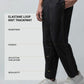 Rougen Cotton Black Tracksuit Pants With Woven Side Tape