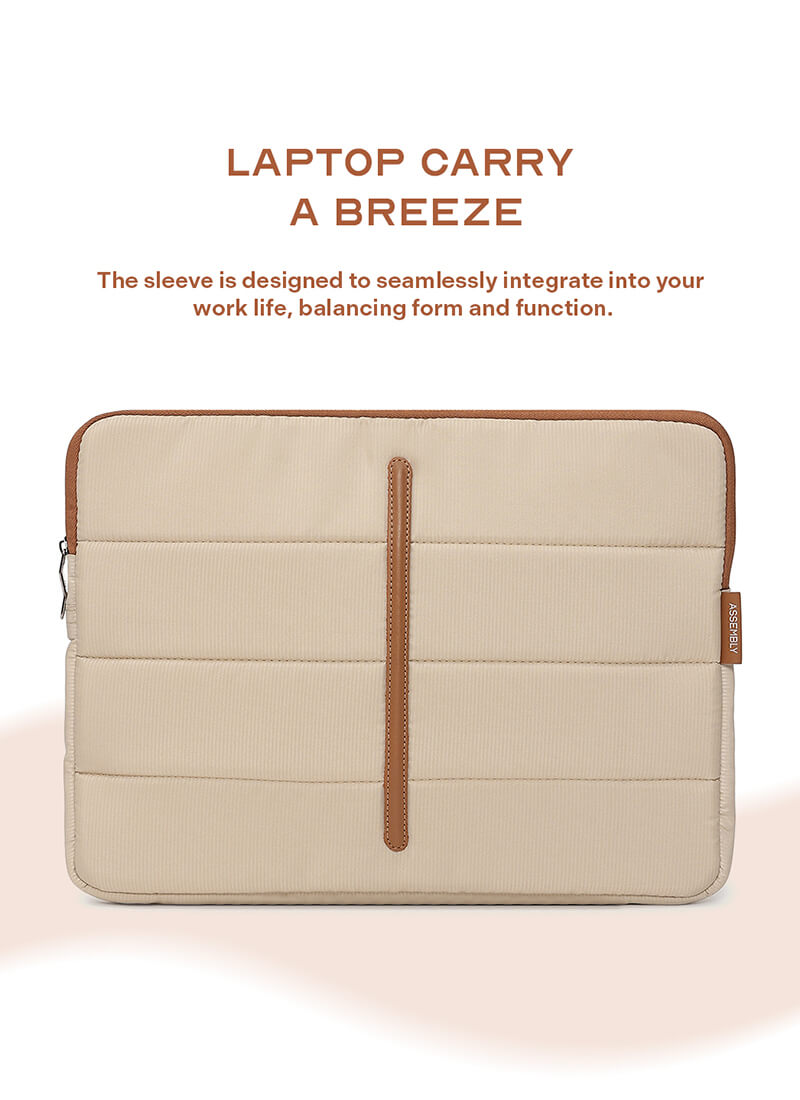 Odyssey Sleeve | Beige |  Padded Laptop Sleeve