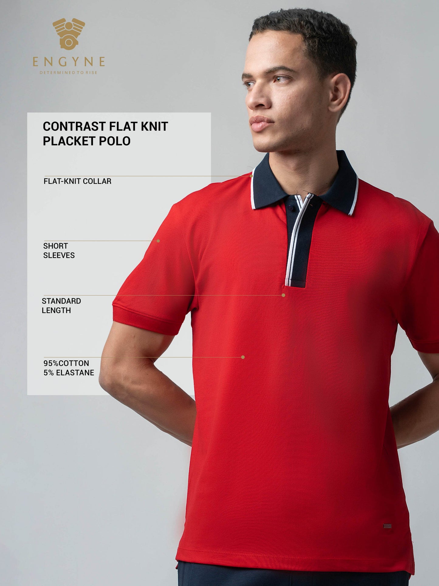 Red polo tshirt for men 