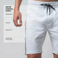 All-Over Discharge Print White Cotton Shorts For Men