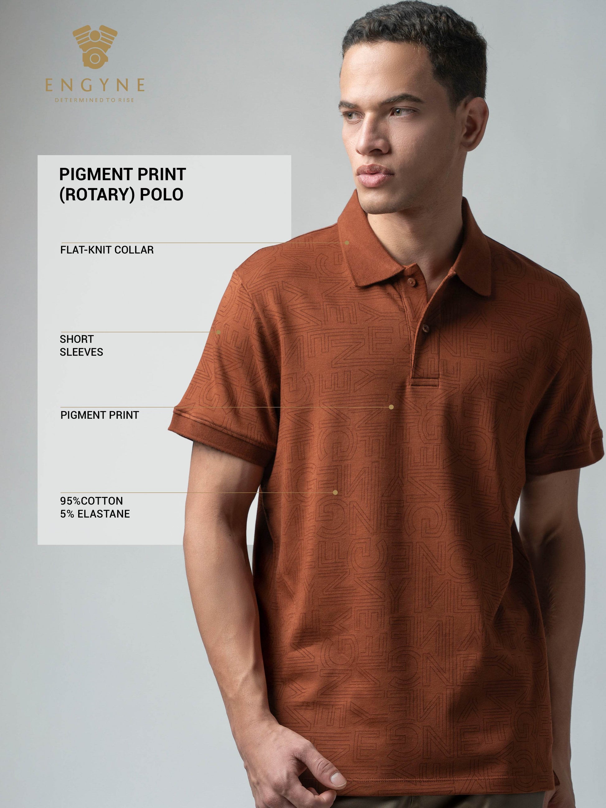 Brown polo tshirt for men 