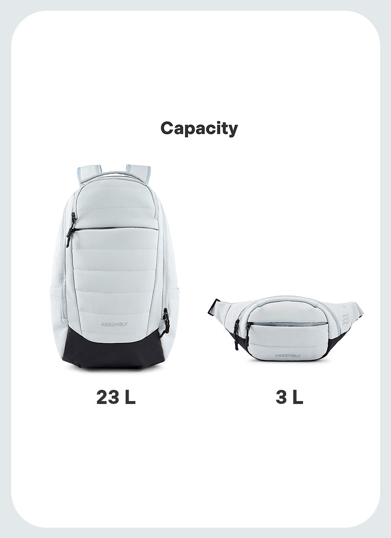 Float Backpack & Fanny Combo | Slate | Premium Backpack & Crossbody Bag