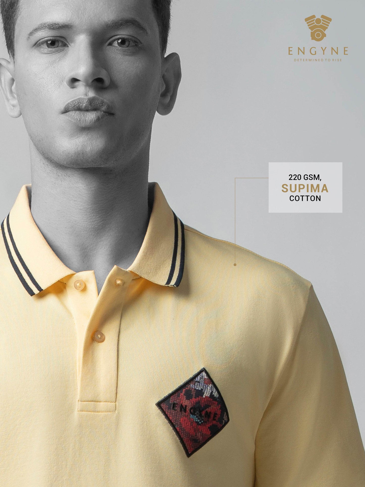 Yellow polo tshirt for men 