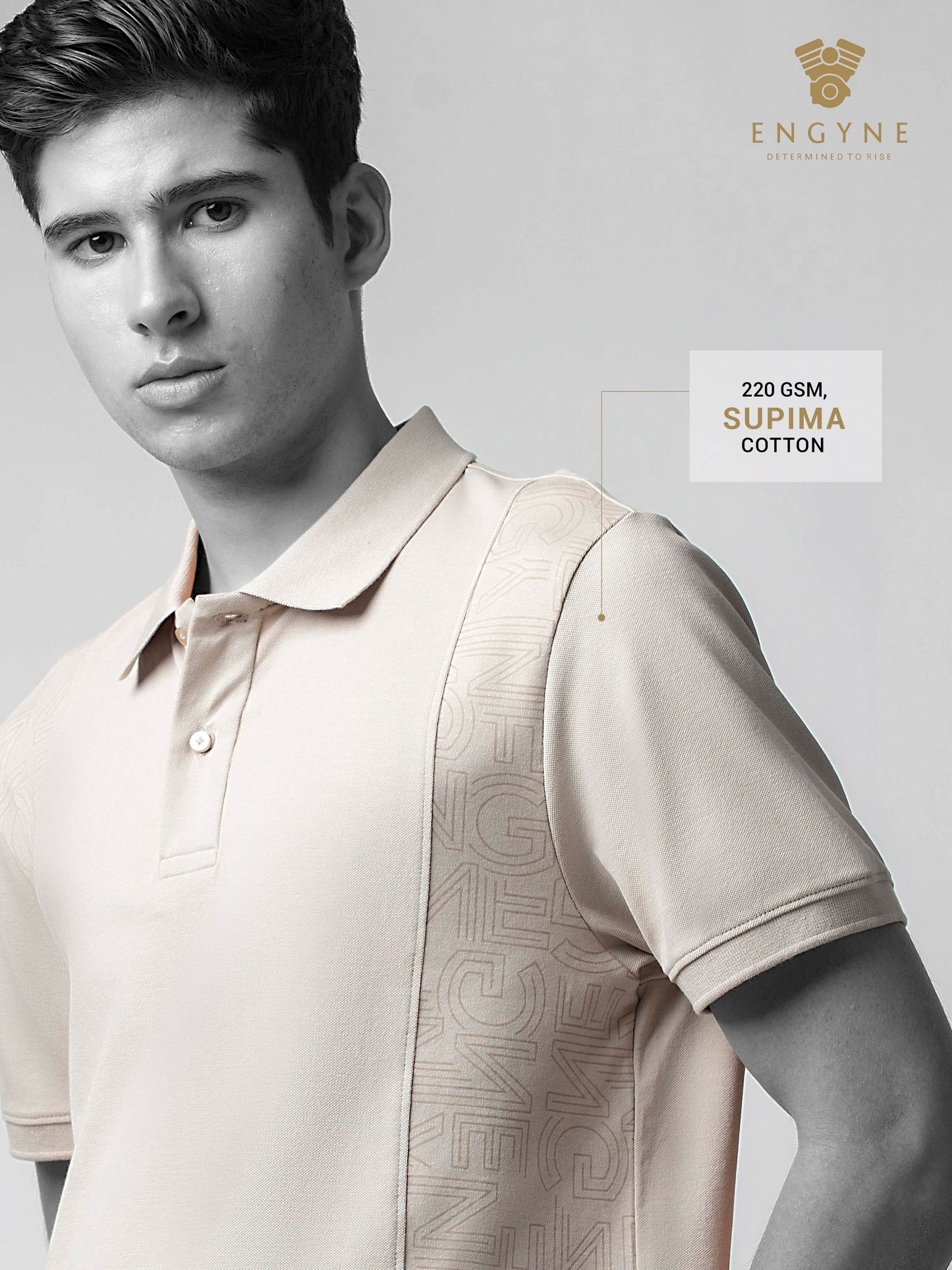 Beige polo tshirt for men 