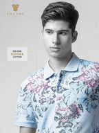 Sky blue polo tshirt for men