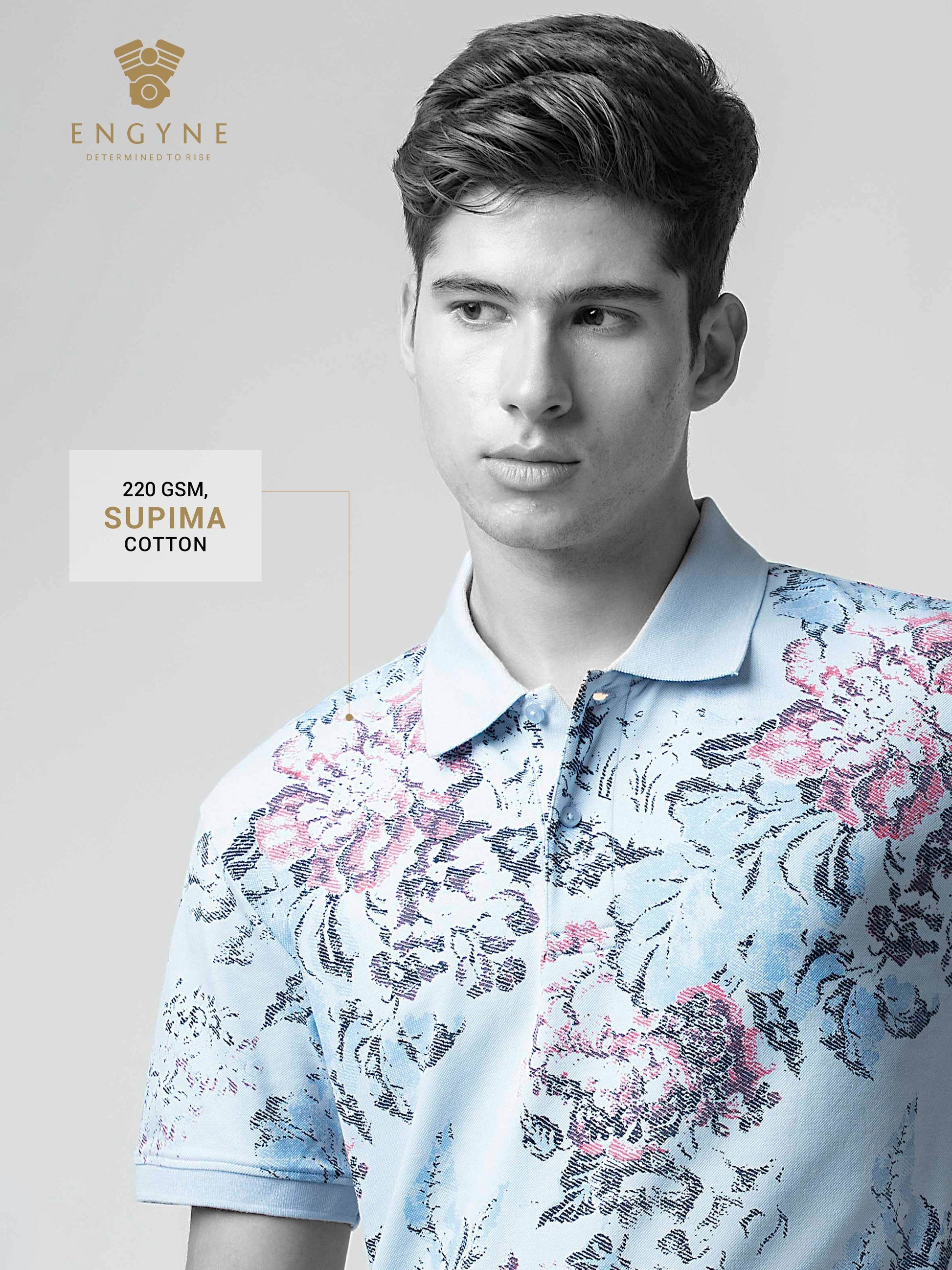 Sky blue polo tshirt for men