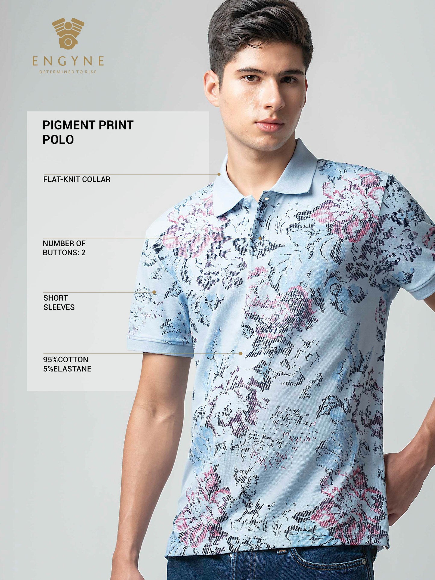 Sky blue polo tshirt for men