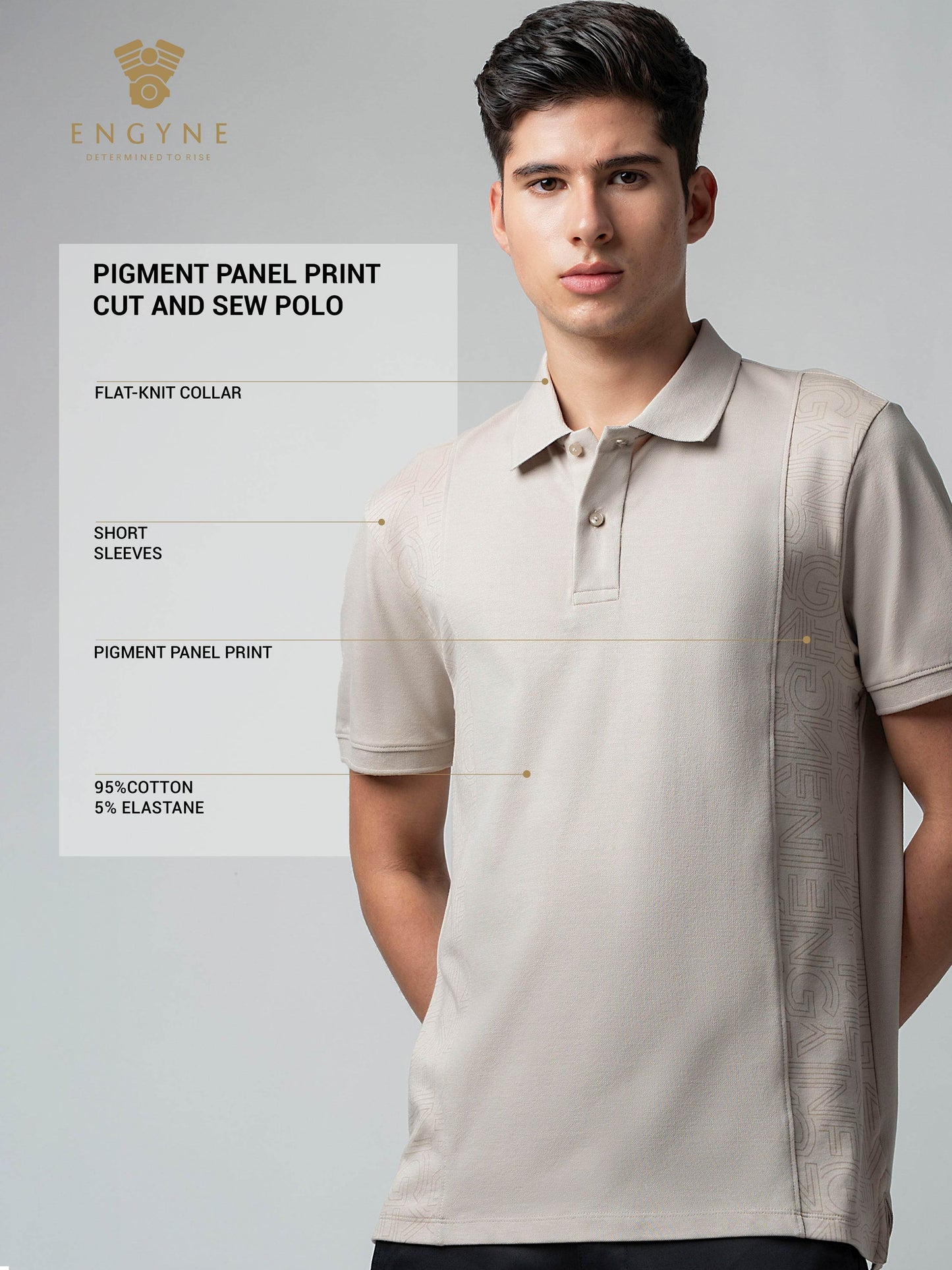 Beige polo tshirt for men 