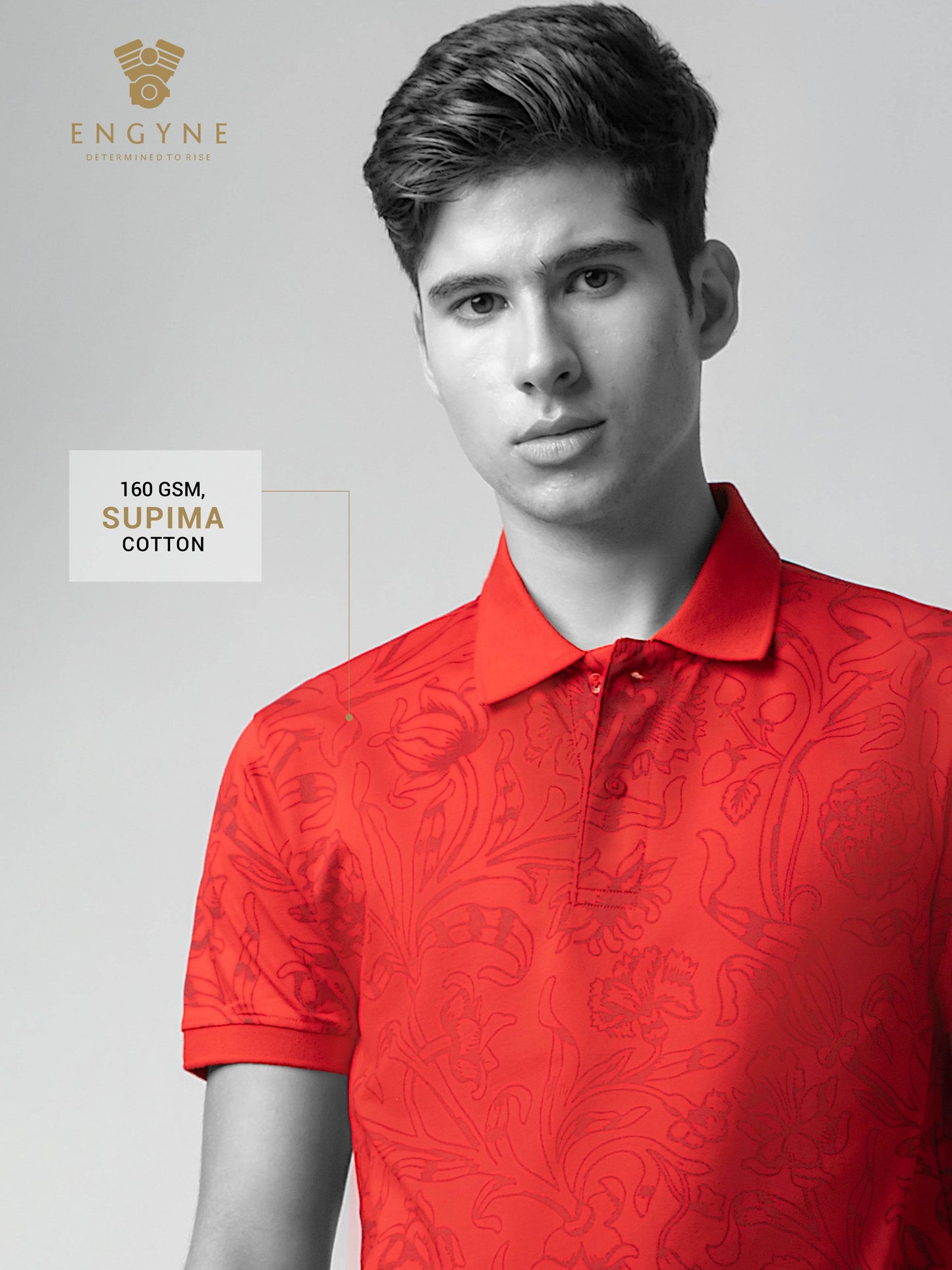 Red polo tshirt for men 
