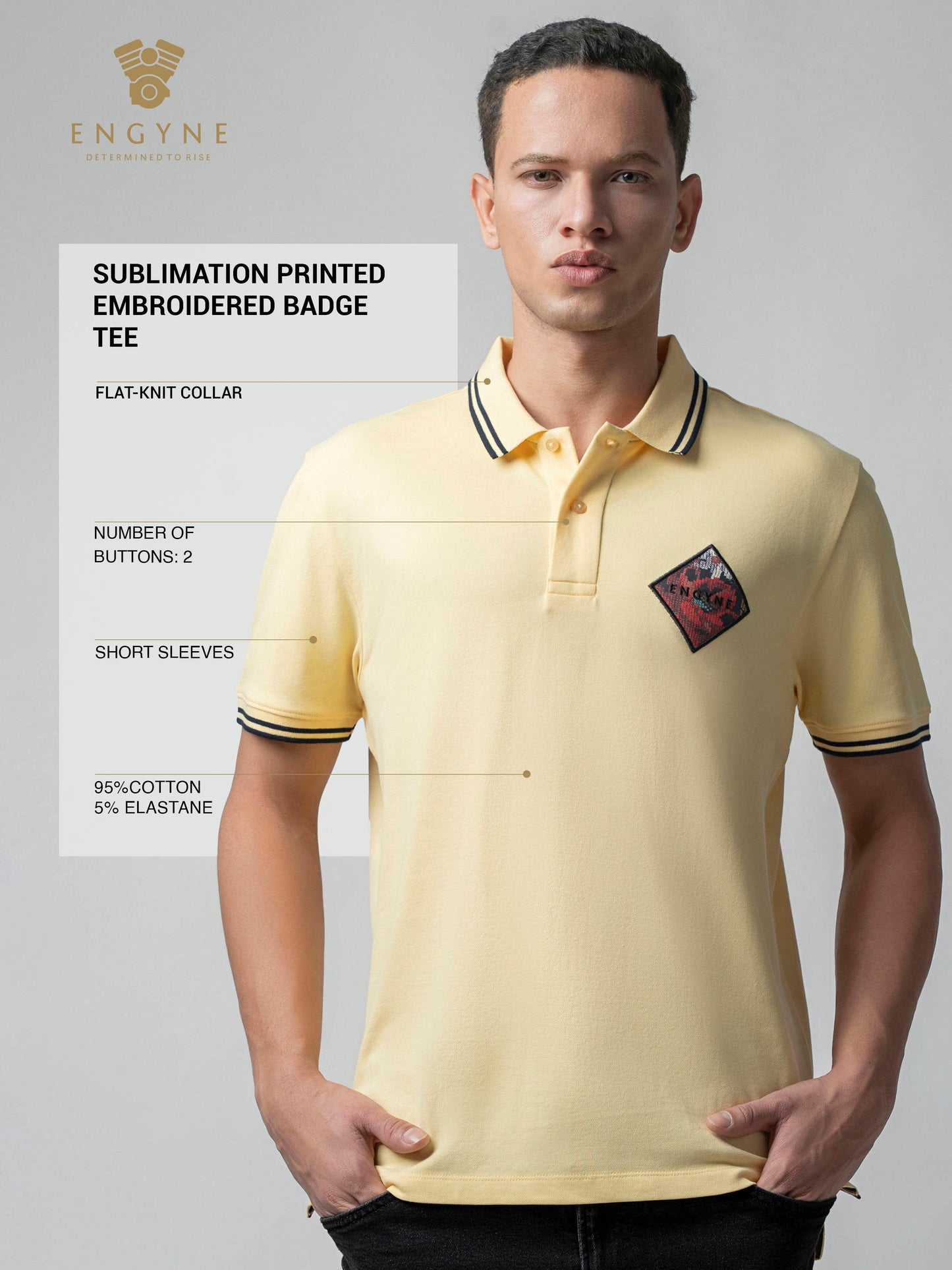 Yellow polo tshirt for men 
