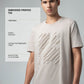 Rougen Cotton Lycra Embossed Mens Sand T Shirt