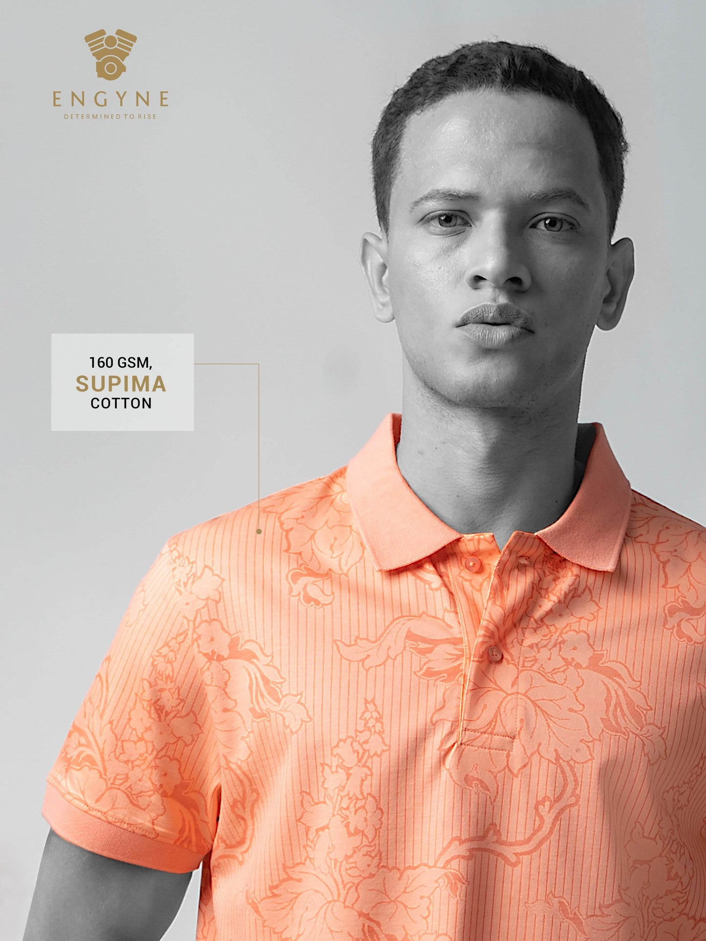 Orange polo tshirt for men 