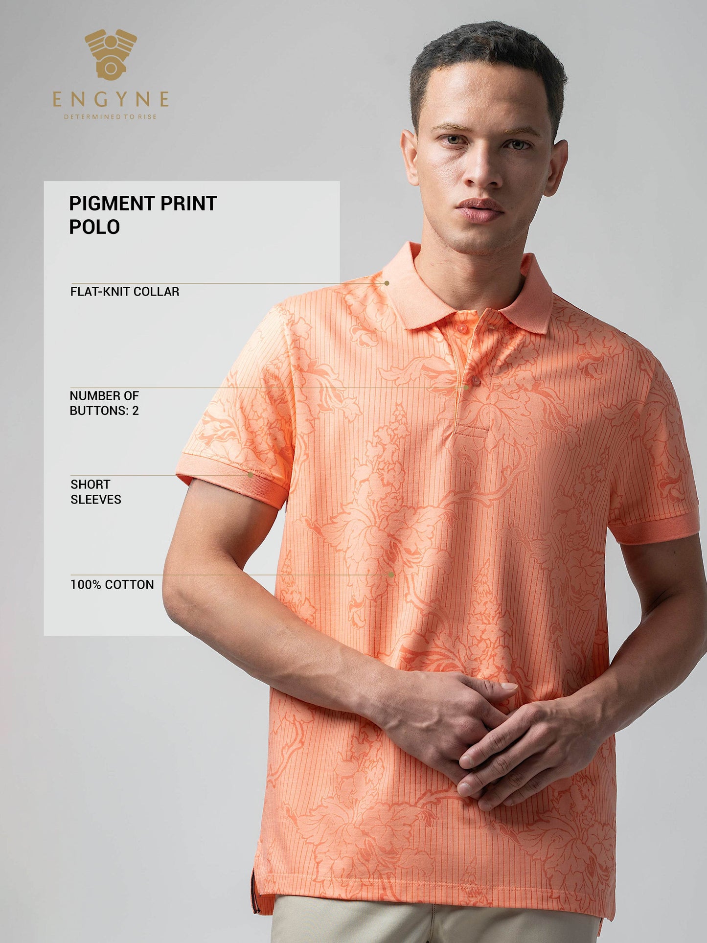 Orange polo tshirt for men 