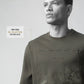 Olive Green Sweatshirt with Floral Chest Embroidery for Men 