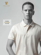 Beige polo tshirt for men