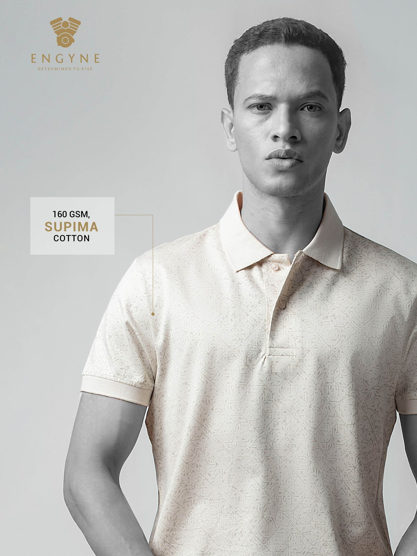 Beige polo tshirt for men