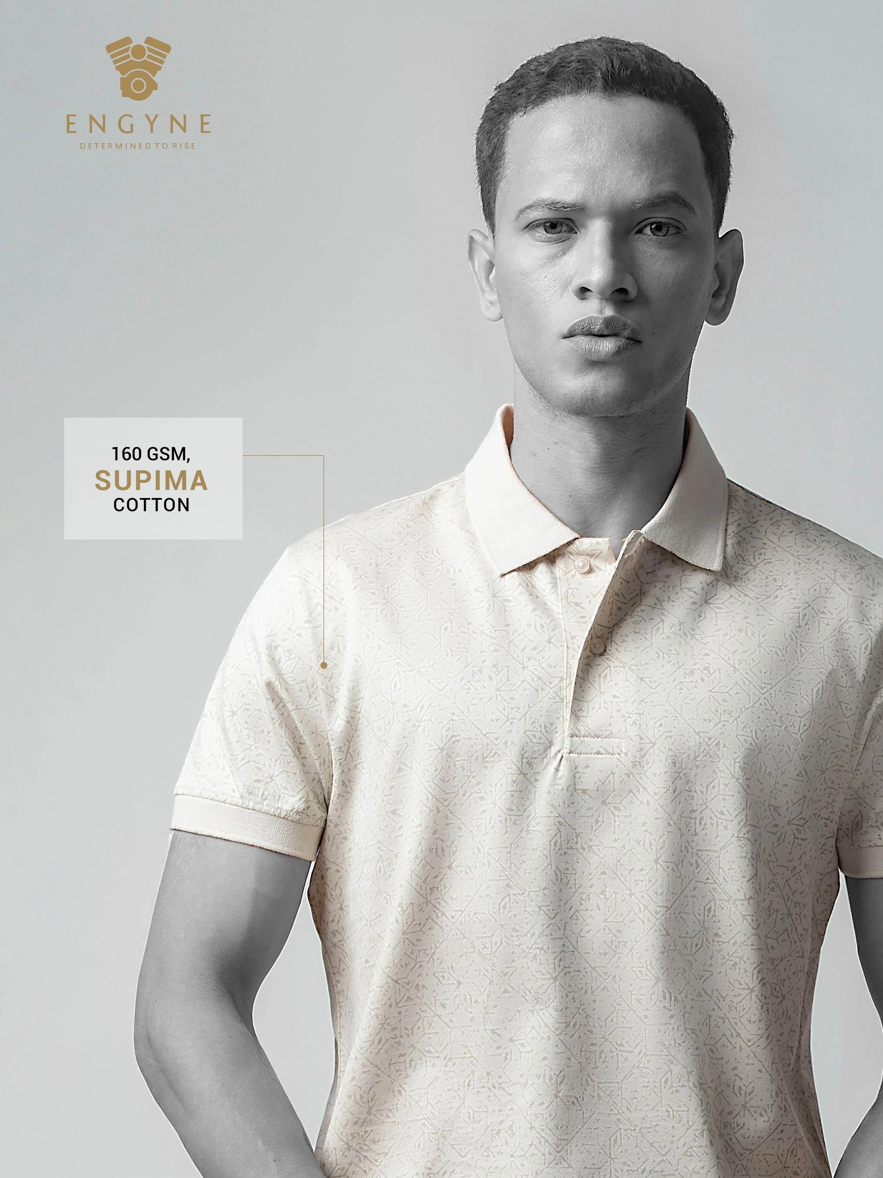 Beige polo tshirt for men
