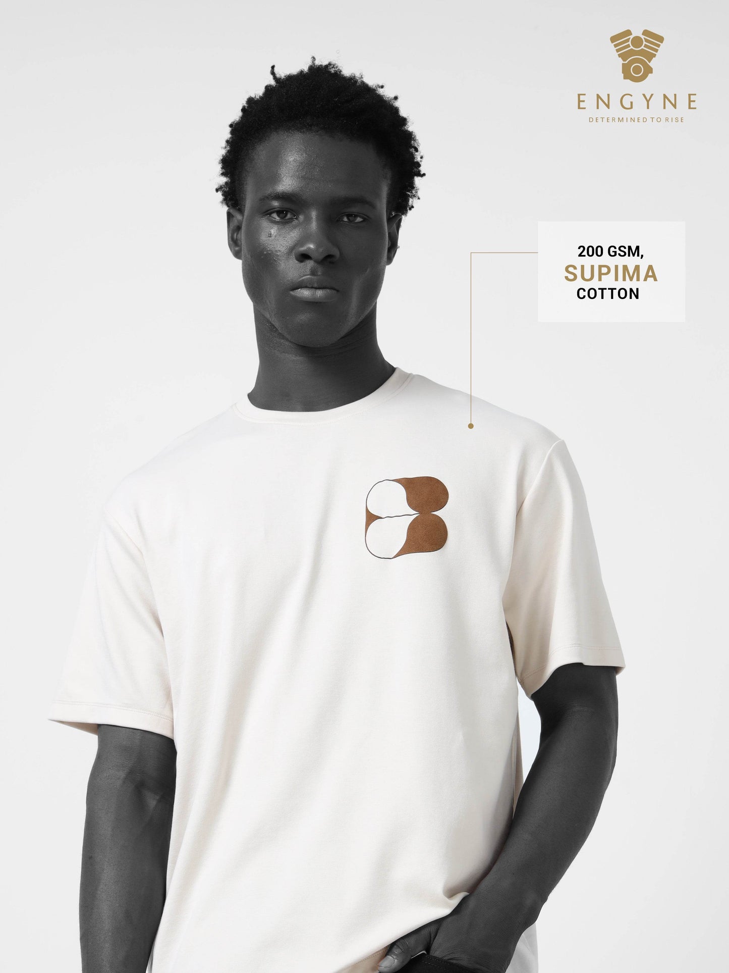 beige t shirt