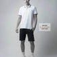 Engyne Black Short Men With Contrast Iconic Emblem Logo