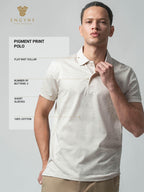 Beige polo tshirt for men
