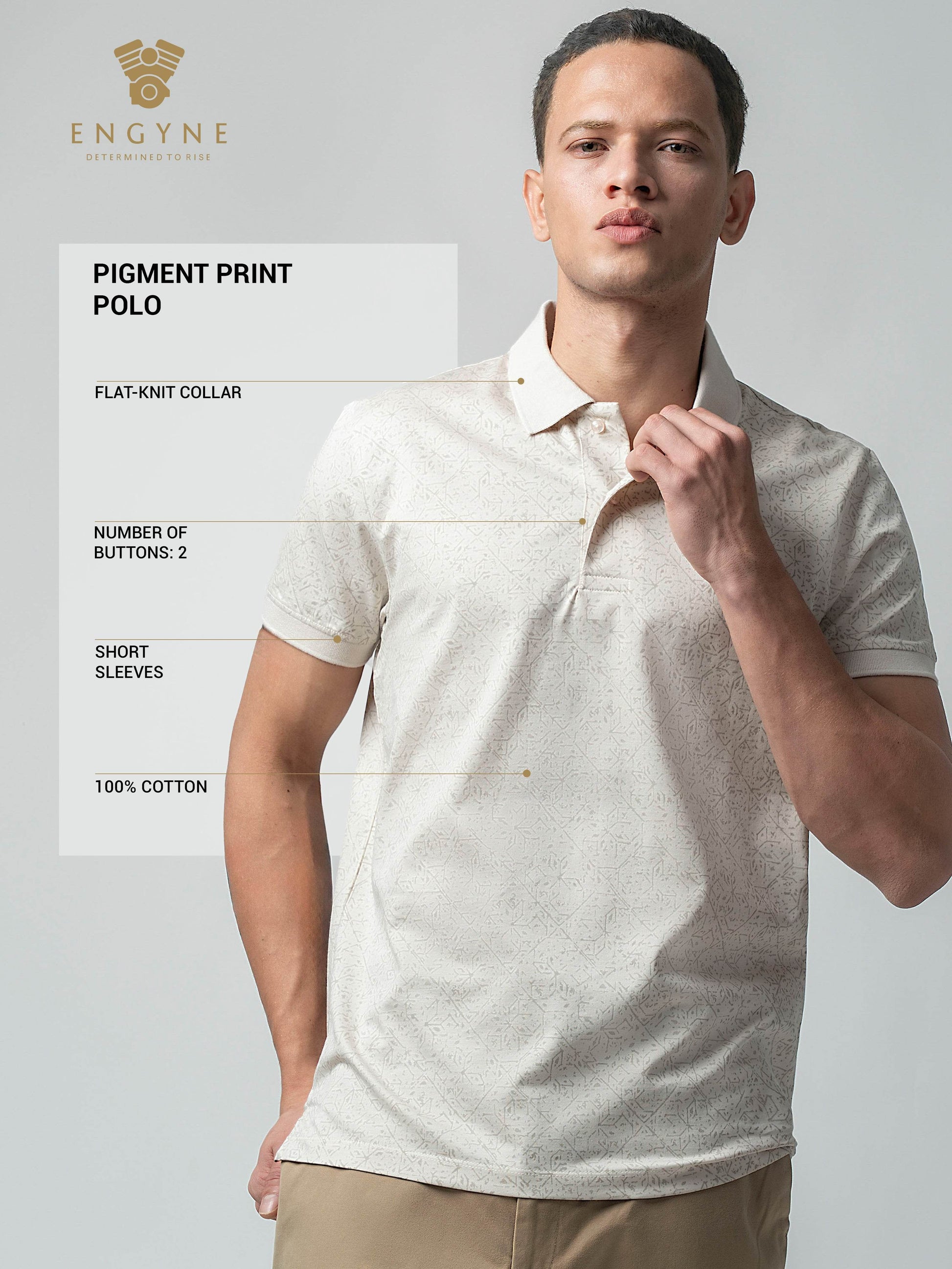 Beige polo tshirt for men
