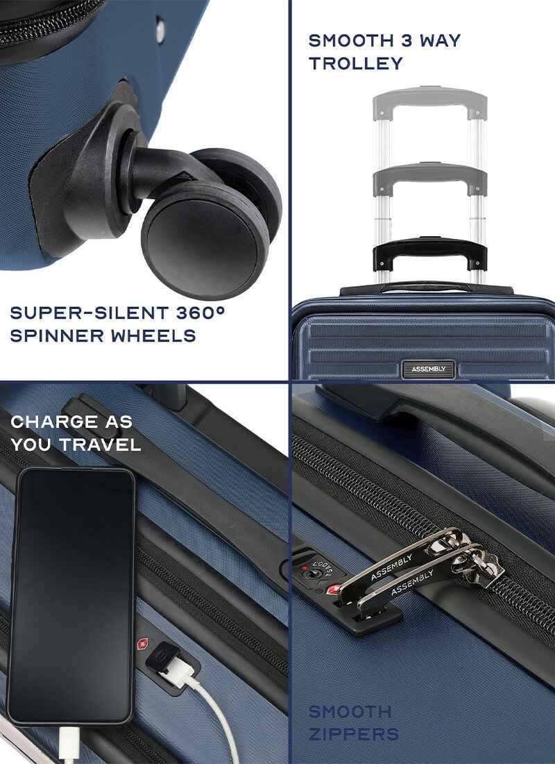 StarkPro Combo | Blue | CabinPro+Large Hard Luggage