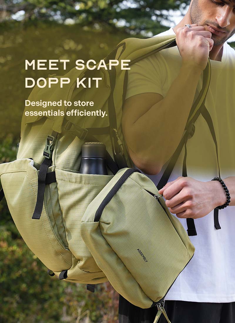 Scape Dopp Kit | Green | Organsier For Week long Trek Or Vacations