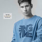 Long Sleeve Sweatshirt with 'Engyne' Embroidery Gasoline