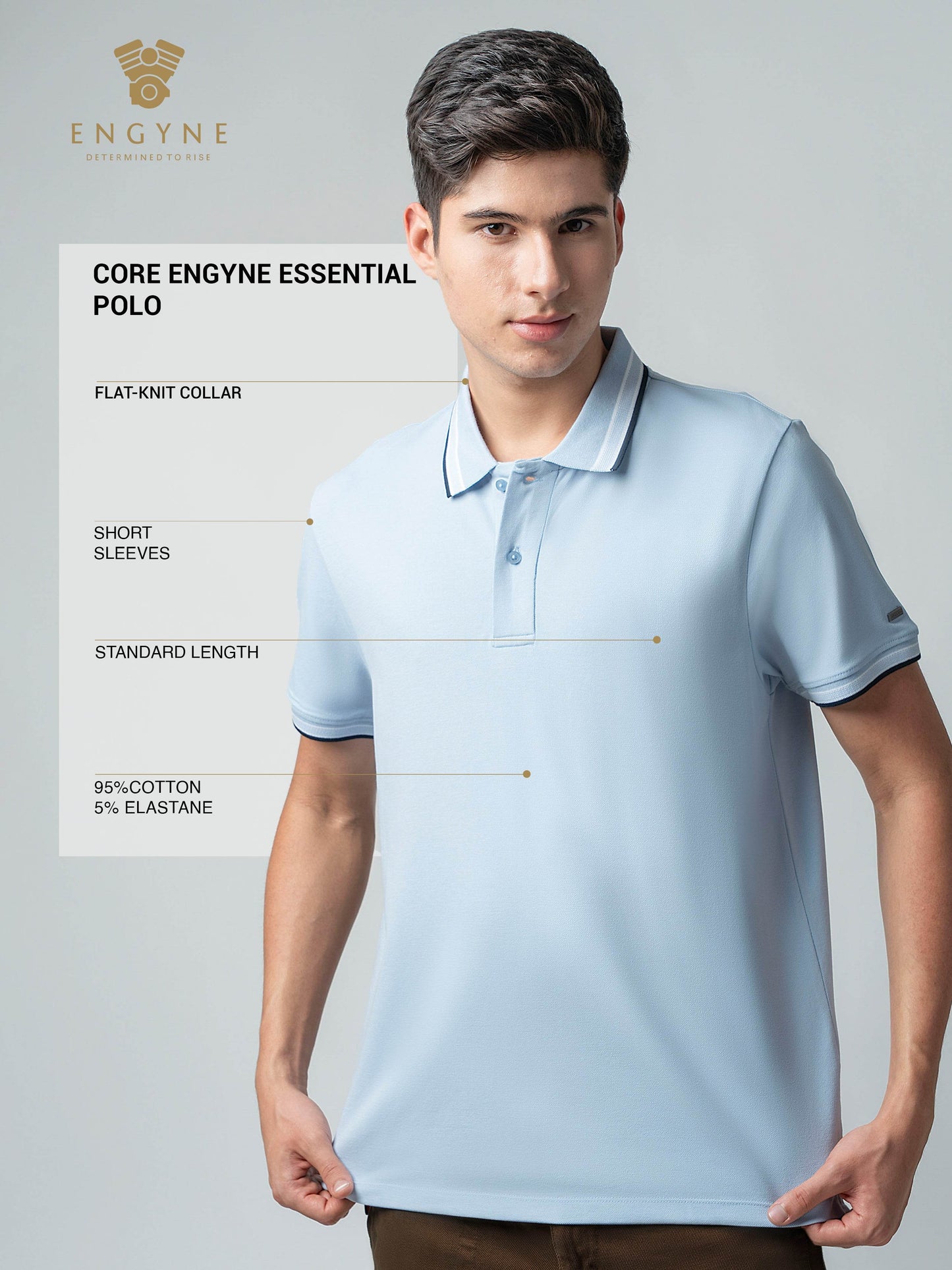 Sky blue polo tshirt for men 