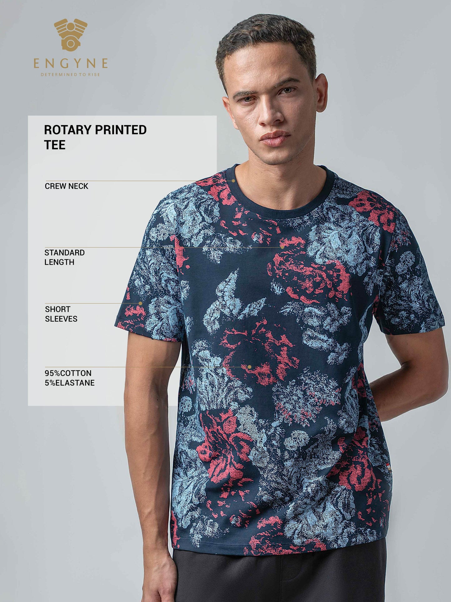 printed navy t shirt