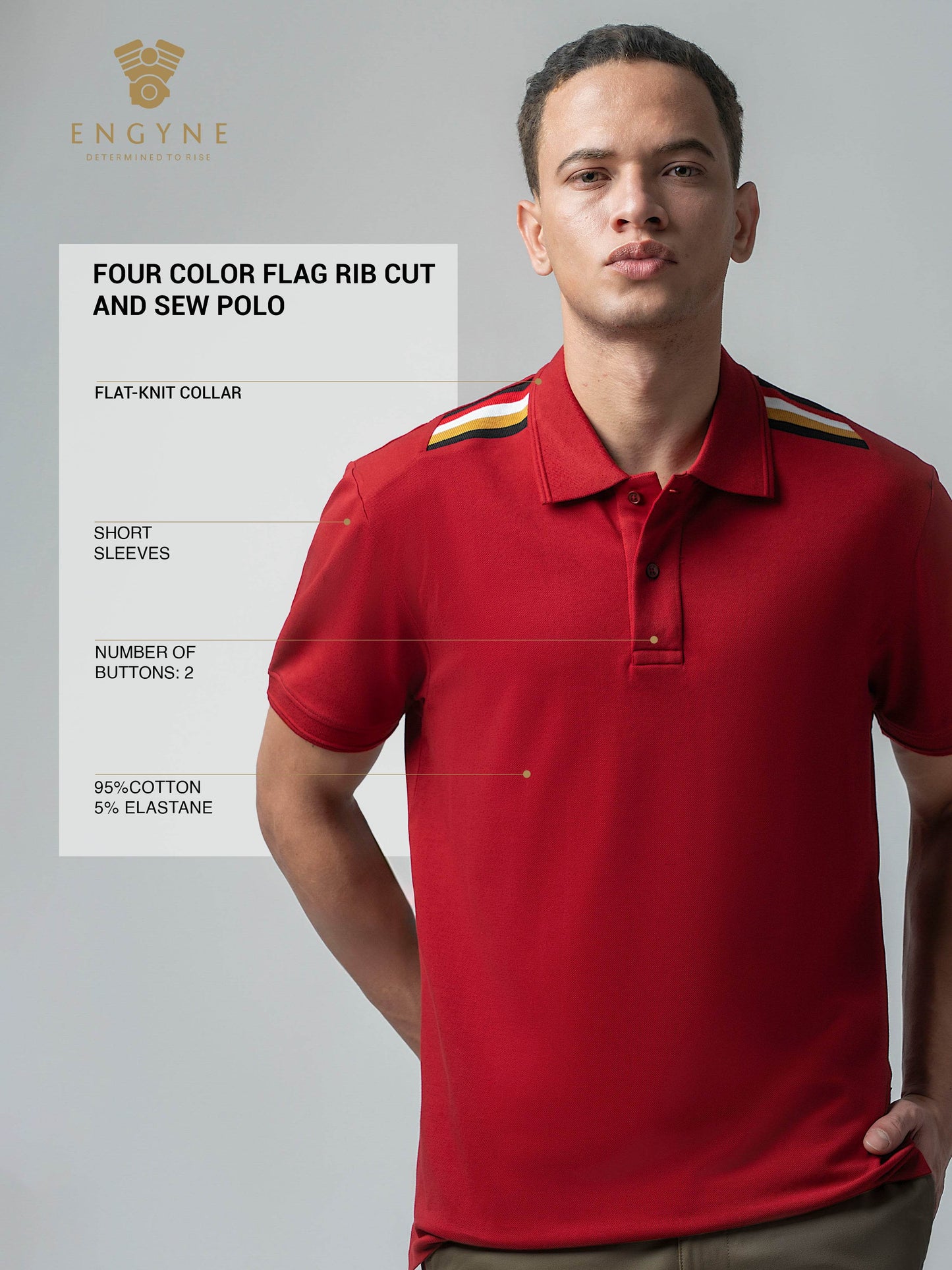 Red polo tshirt for men
