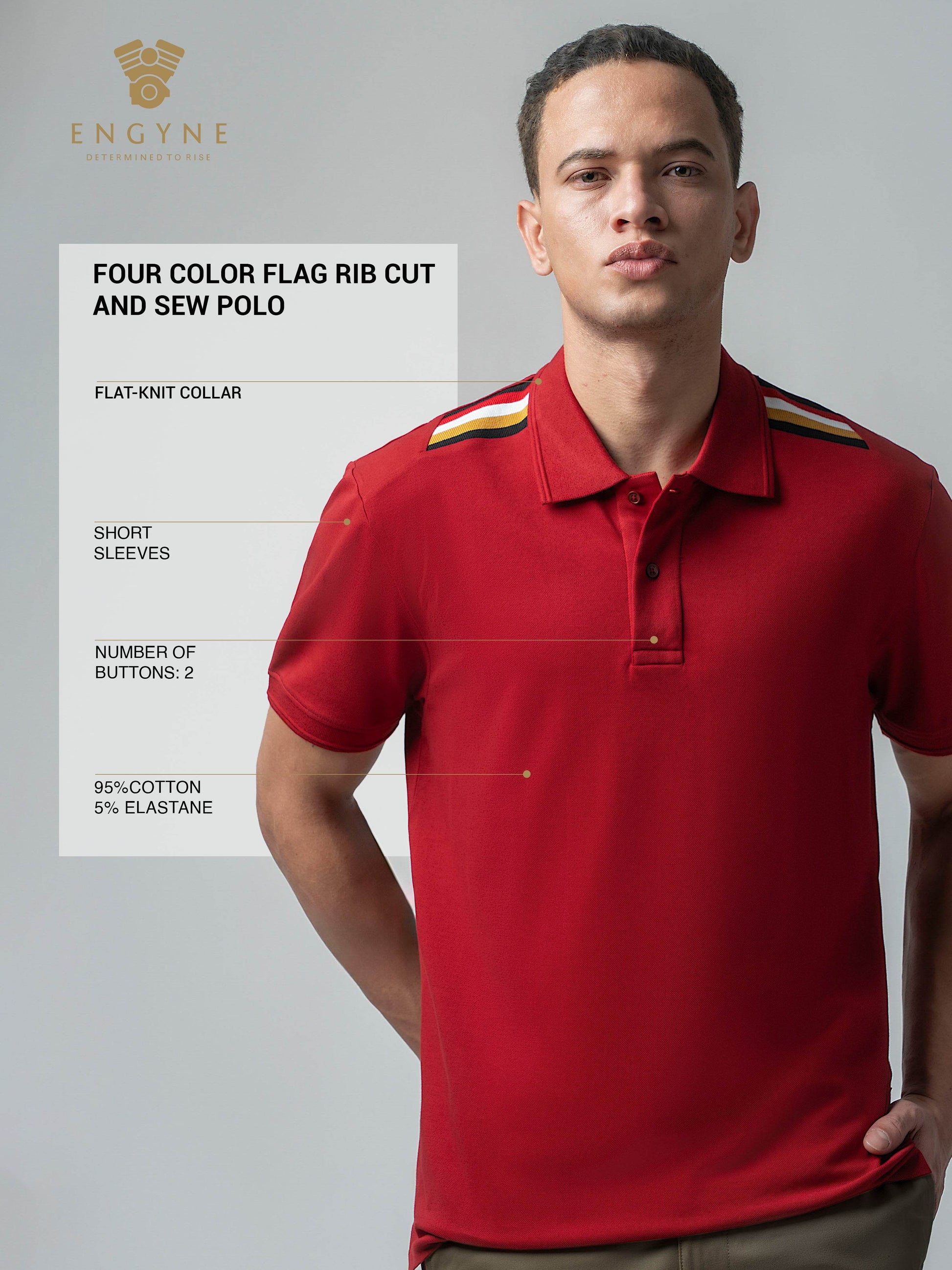 Red polo tshirt for men