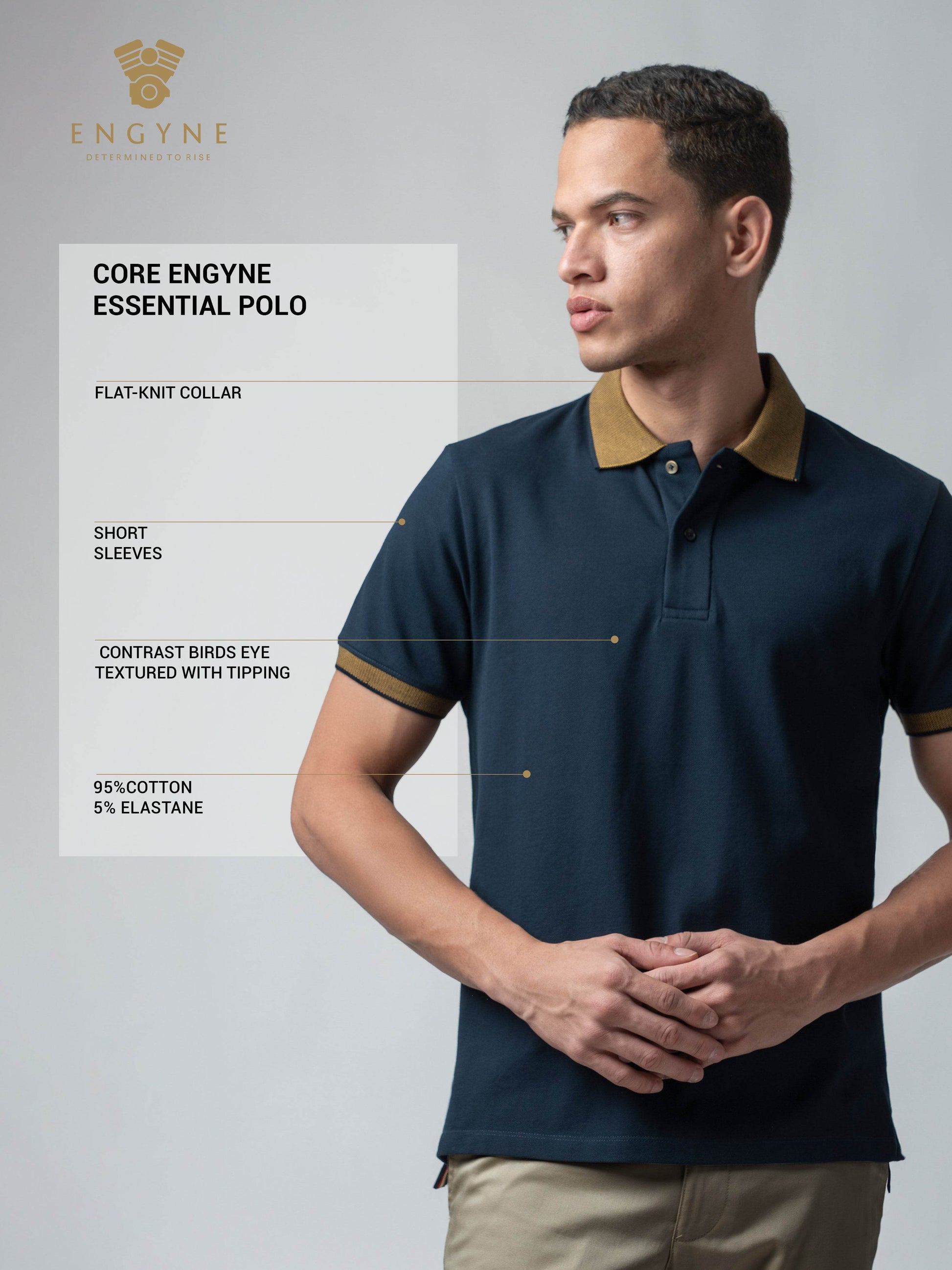 Navy blue polo tshirt for men