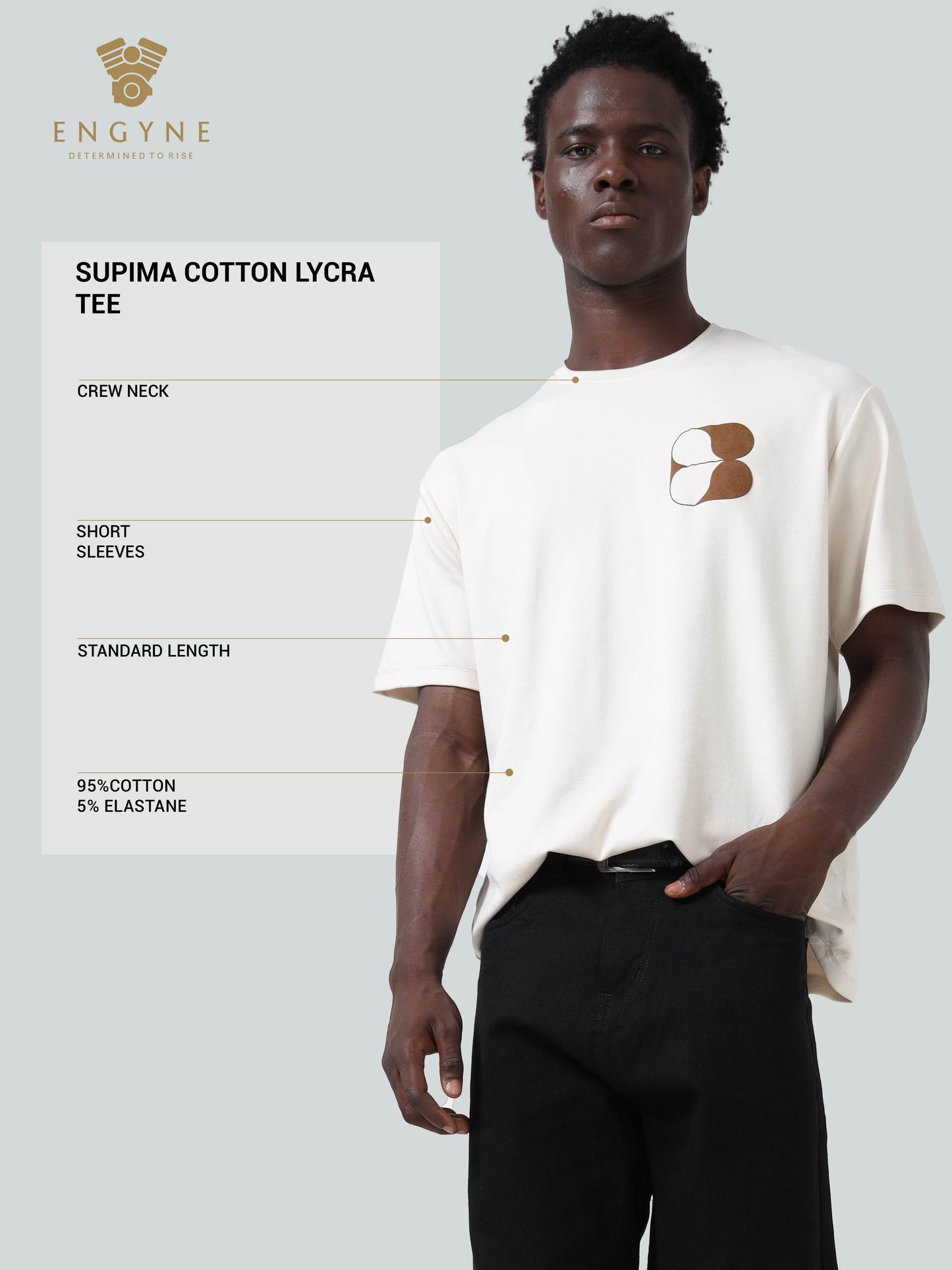 beige t shirt