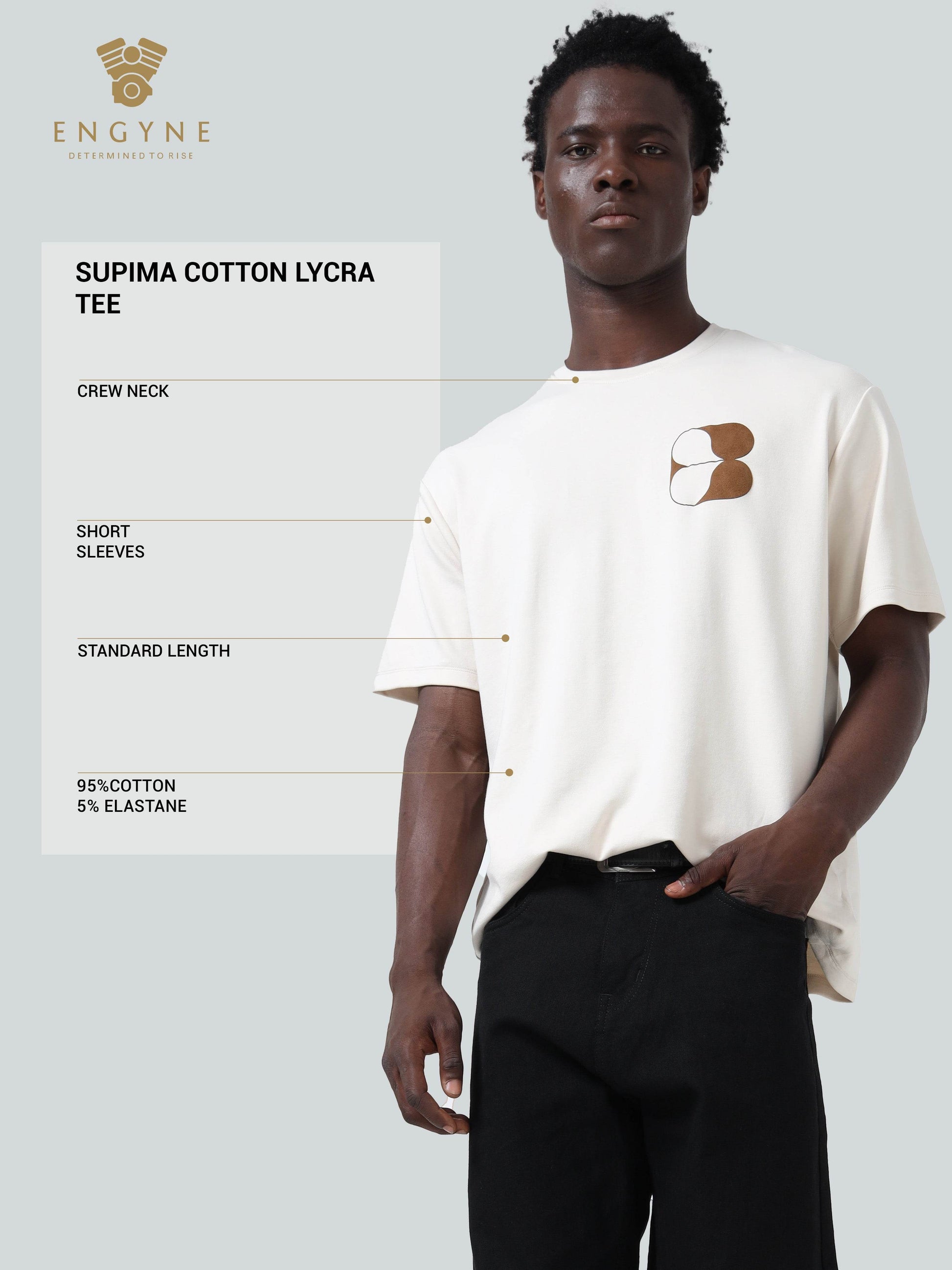 beige t shirt