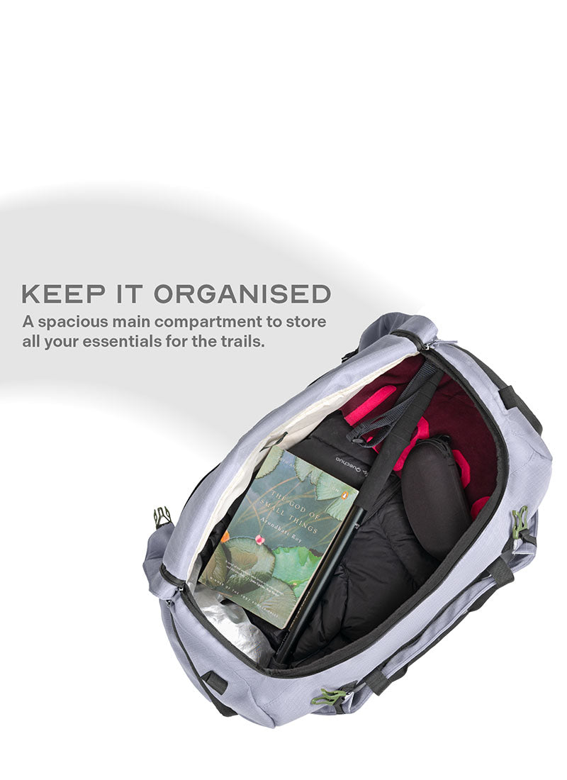 Scape Duffle | Grey | Duffle Bag For Trekking Or Casual Trips