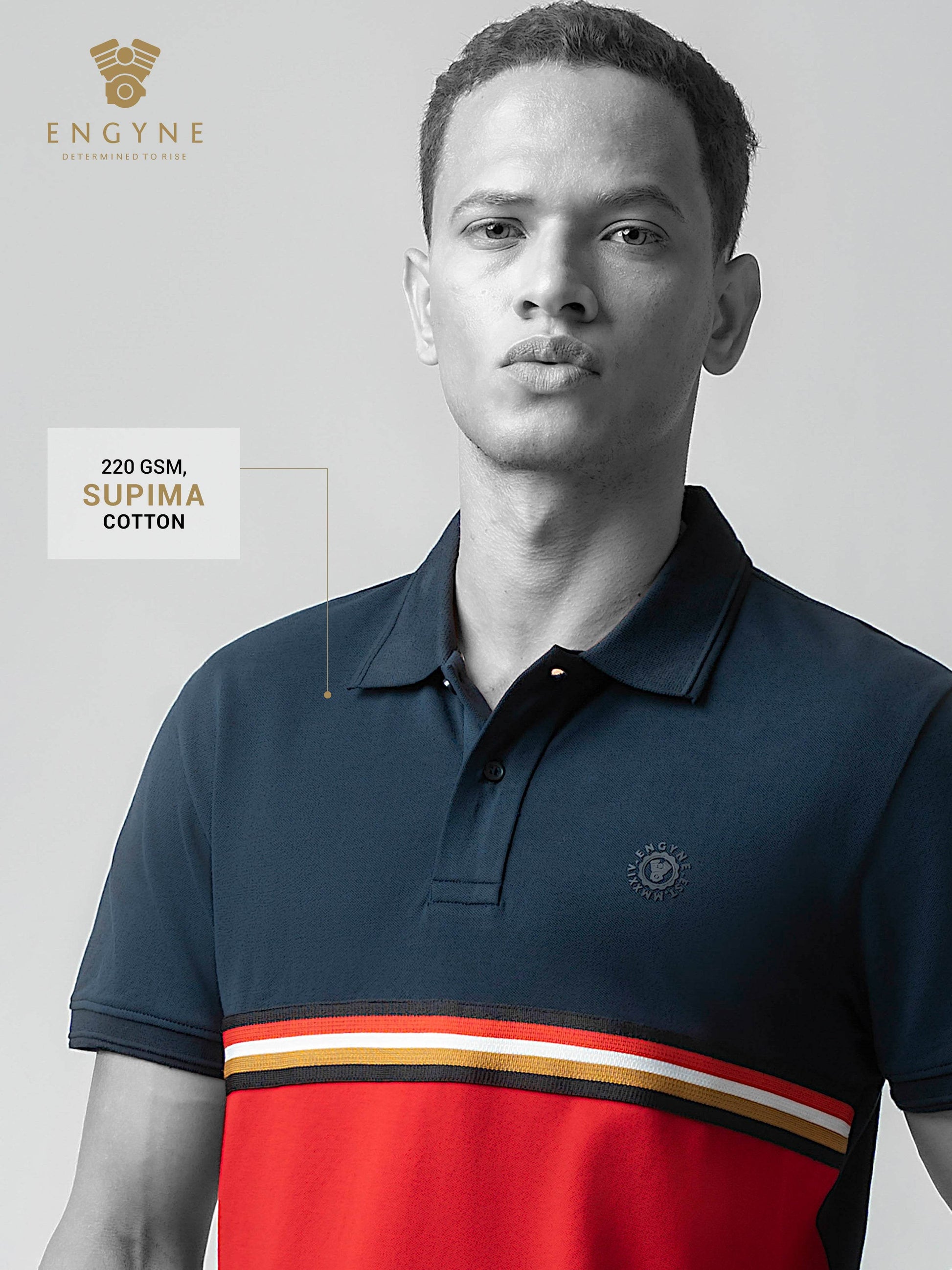 Navy blue polo tshirt for men